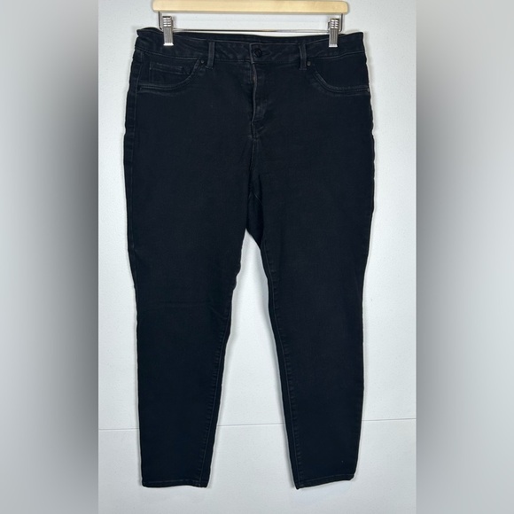 - d. jeans Black Skinny Jeans High Waist w/ Stretch. Size 14P. - Picture 1 of 7